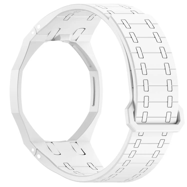 For Swatch Royal Pop Integrated Twelve O Clock Side Magnetic Silicone Watch Band(White) - Image 4