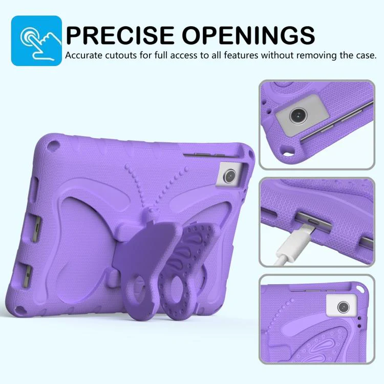 For T-Mobile REVVL Tab 2 10.1 Butterfly Bracket EVA Shockproof Tablet Case(Light Purple) - Image 4