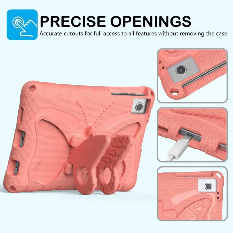 For T-Mobile REVVL Tab 2 10.1 Butterfly Bracket EVA Shockproof Tablet Case(Pink Orange) - Image 4