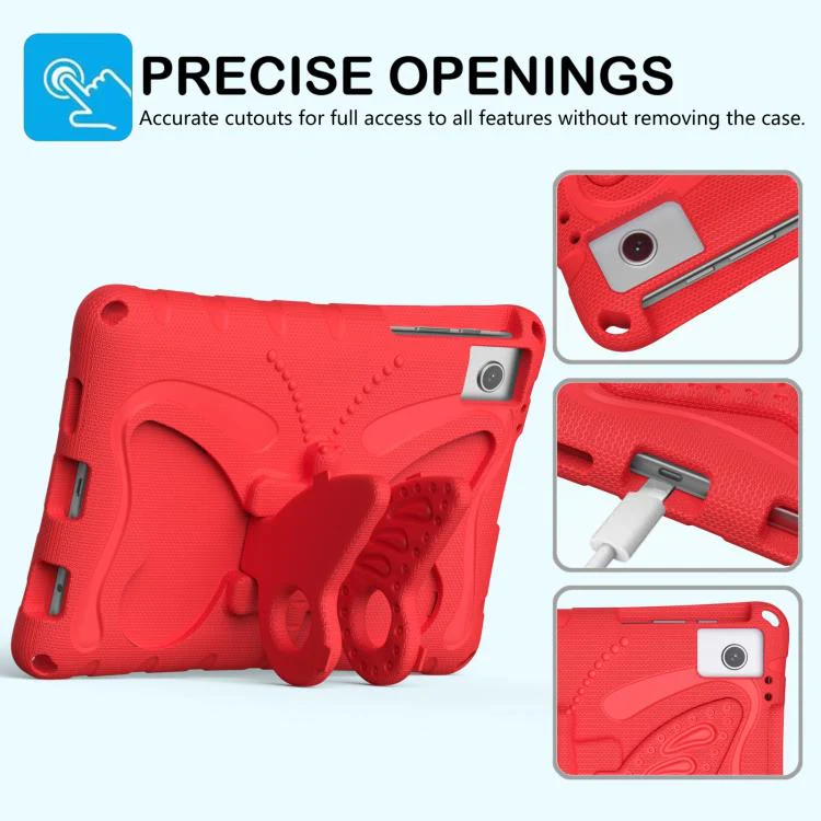 For T-Mobile REVVL Tab 2 10.1 Butterfly Bracket EVA Shockproof Tablet Case(Red) - Image 4
