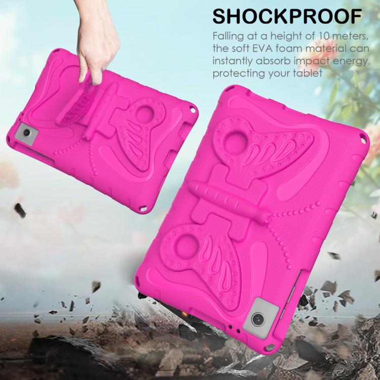 For T-Mobile REVVL Tab 2 10.1 Butterfly Bracket EVA Shockproof Tablet Case(Rose Red) - Image 3