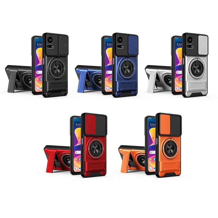 For TCL 50 LE 4G Lens Sliding Window Multifunctional Magnetic Shockproof Phone Case(Royal Blue) - Image 2