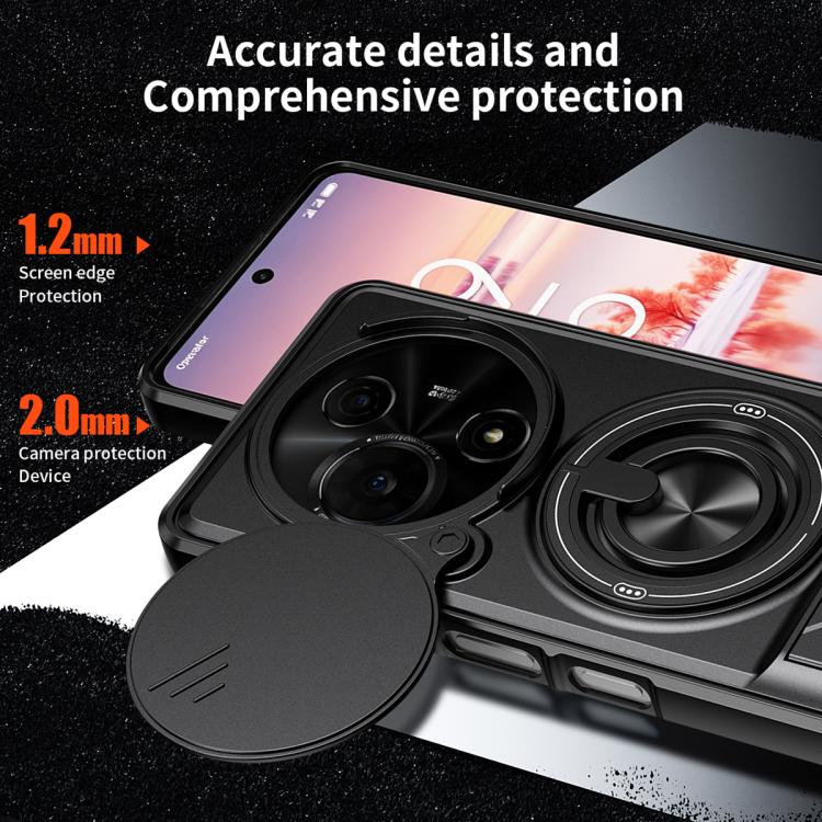 For TCL 60 NxtPaper 4G Lens Sliding Window Multifunctional Magnetic Shockproof Phone Case(Black) - Image 6