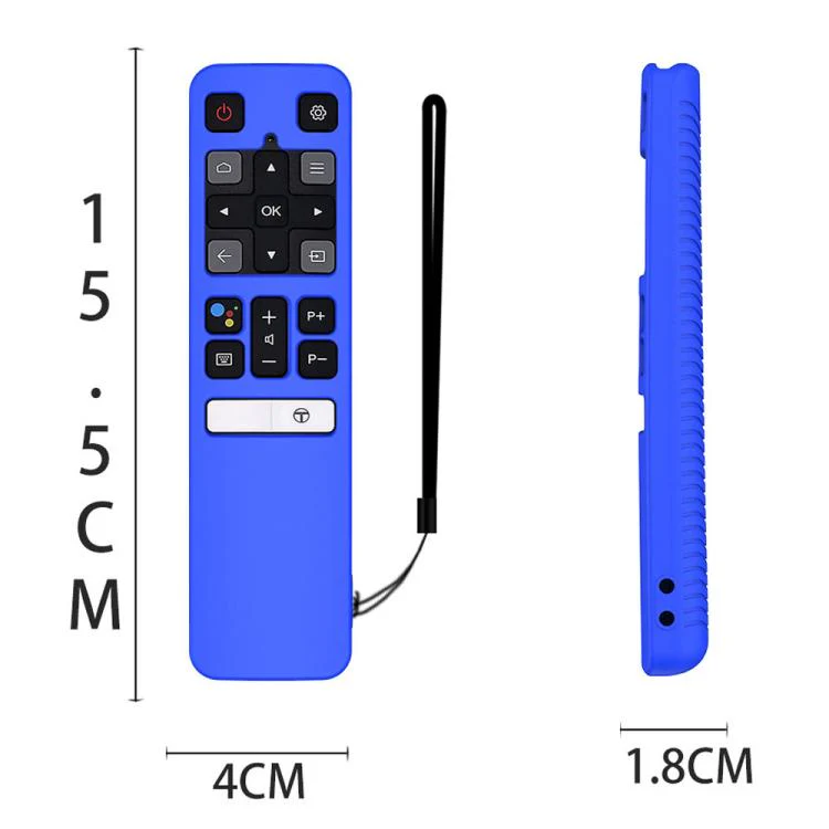 For TCL RC802V FMR1 FNR1 Y40 TV Remote Control Anti-Drop Silicone Protective Case(Blue) - Image 6