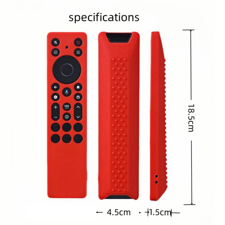 For TCL RC923A / RC813A TV Remote XDcase 4pcs Soft Silicone Protective Case with Mini Strap(Luminous Green) - Image 2