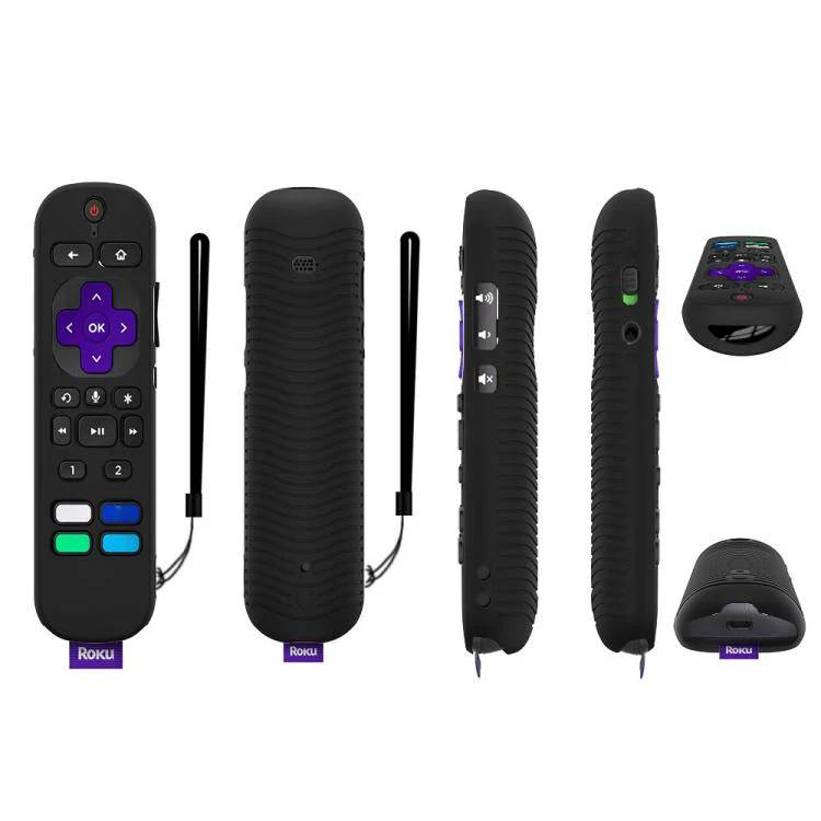 For TCL Roku Voice Remote Pro Y30 Remote Control Shockproof Silicone Protective Case(Black)