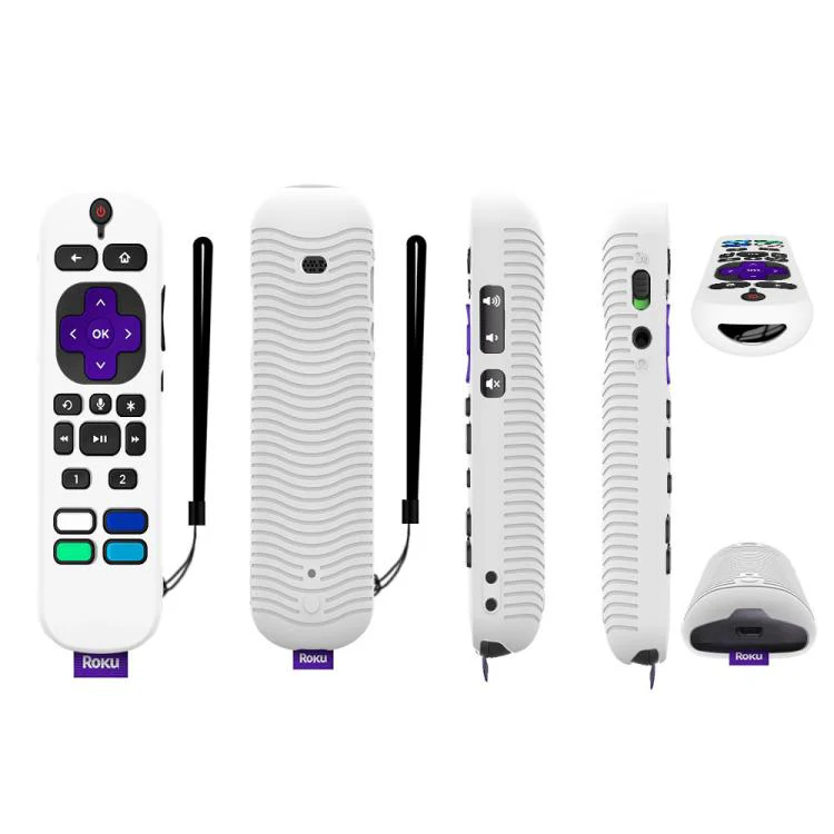 For TCL Roku Voice Remote Pro Y30 Remote Control Shockproof Silicone Protective Case(Luminous White)