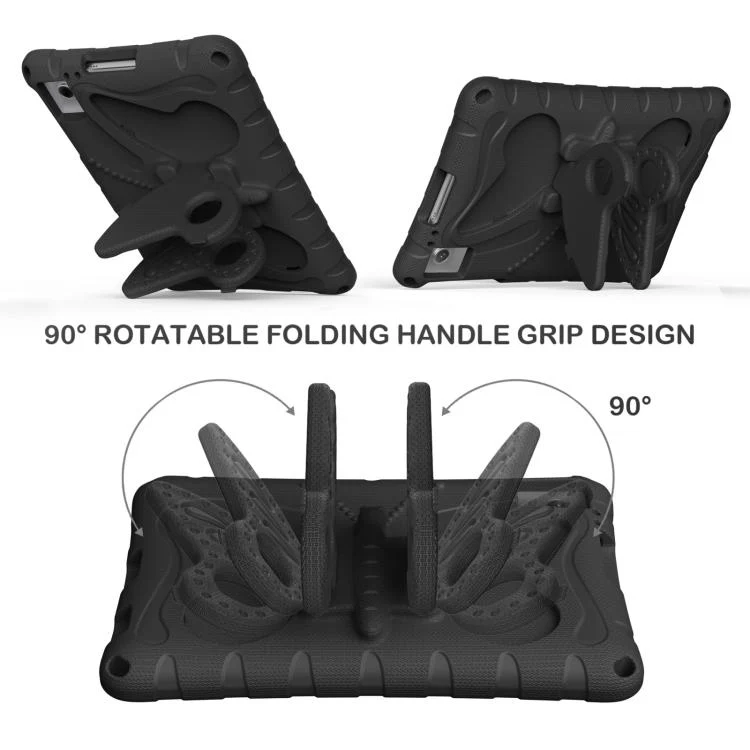 For TCL Tab 10L Gen 3 10.1 Butterfly Bracket EVA Shockproof Tablet Case(Black) - Image 2