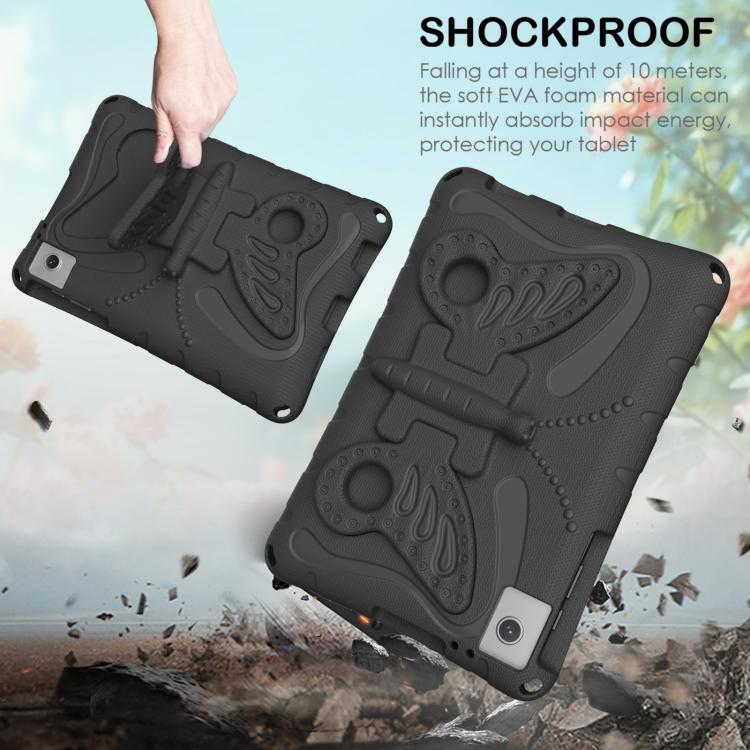 For TCL Tab 10L Gen 3 10.1 Butterfly Bracket EVA Shockproof Tablet Case(Black) - Image 3
