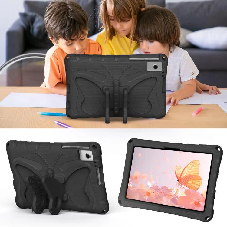 For TCL Tab 10L Gen 3 10.1 Butterfly Bracket EVA Shockproof Tablet Case(Black) - Image 6