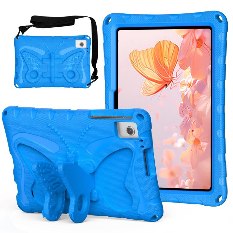 For TCL Tab 10L Gen 3 10.1 Butterfly Bracket EVA Shockproof Tablet Case(Blue)