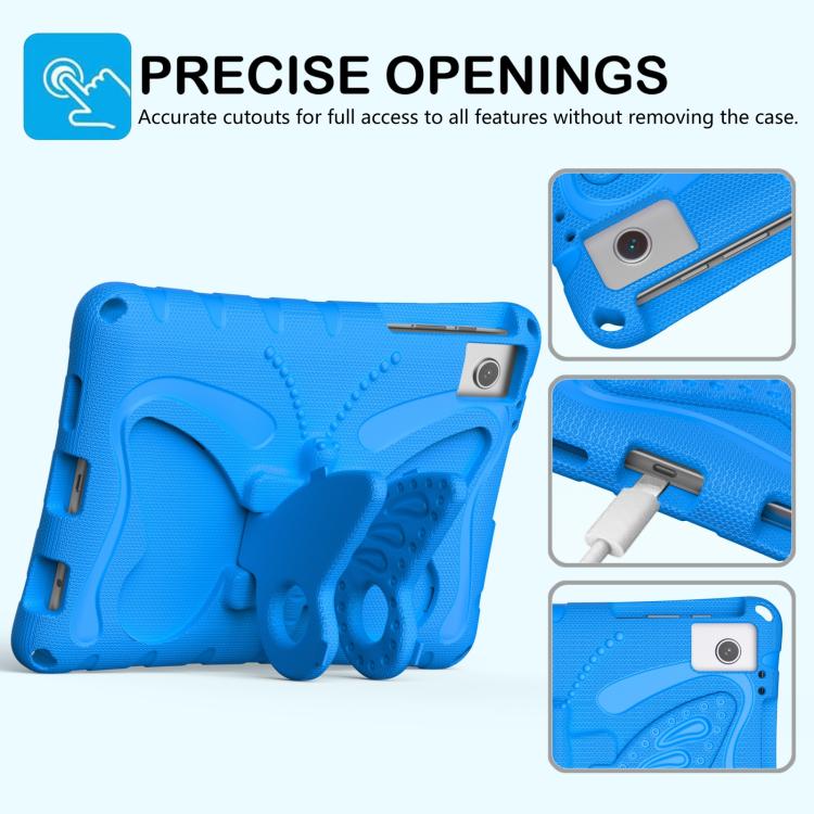 For TCL Tab 10L Gen 3 10.1 Butterfly Bracket EVA Shockproof Tablet Case(Blue) - Image 4