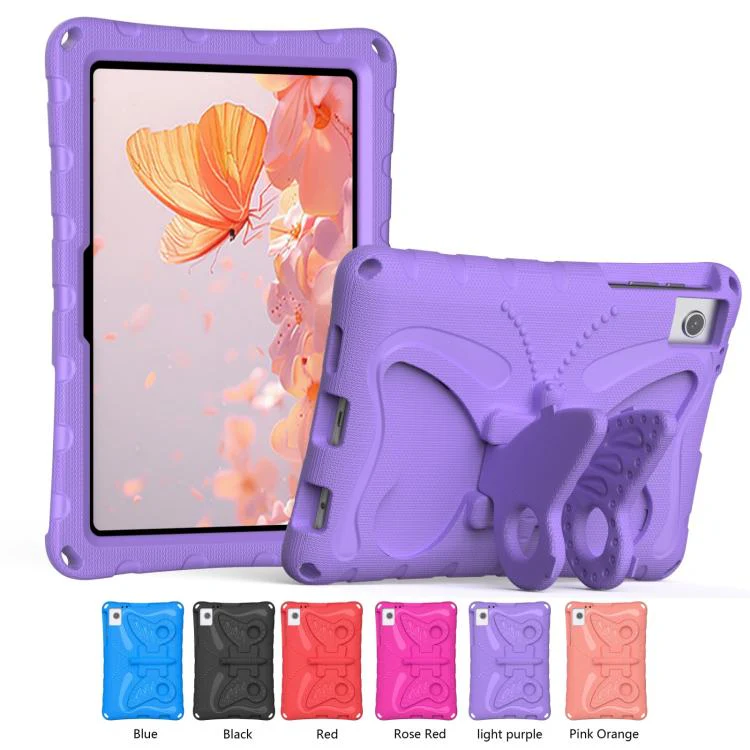 For TCL Tab 10L Gen 3 10.1 Butterfly Bracket EVA Shockproof Tablet Case(Light Purple) - Image 7