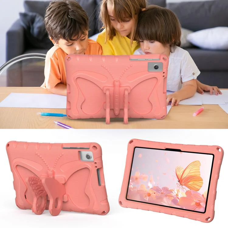 For TCL Tab 10L Gen 3 10.1 Butterfly Bracket EVA Shockproof Tablet Case(Pink Orange) - Image 6