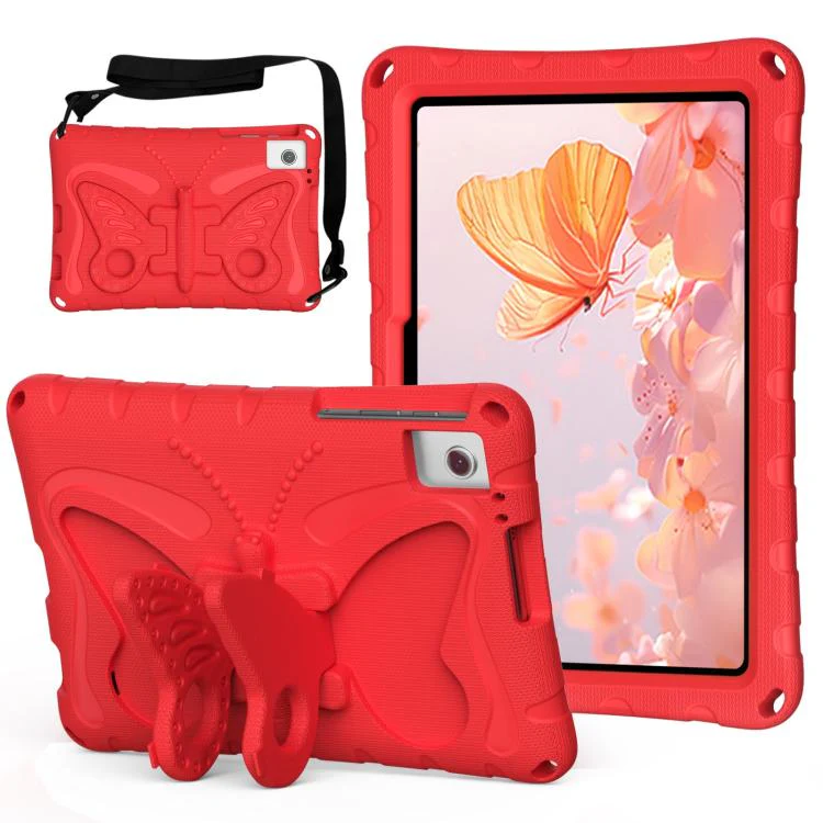 For TCL Tab 10L Gen 3 10.1 Butterfly Bracket EVA Shockproof Tablet Case(Red)