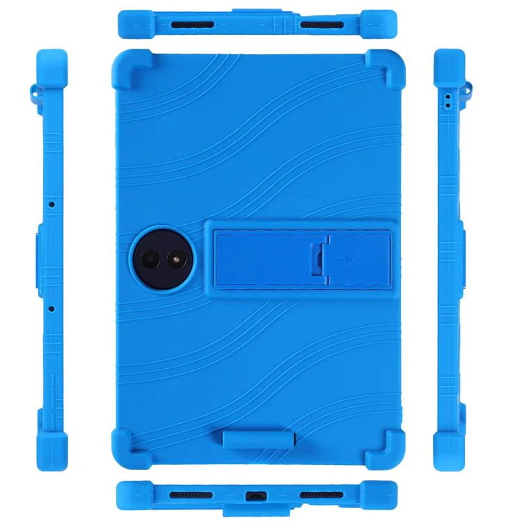 For TCL Tab A1 Plus 12.2 2026 Shockproof Silicone Tablet Protective Case with Holder(Black) - Image 4