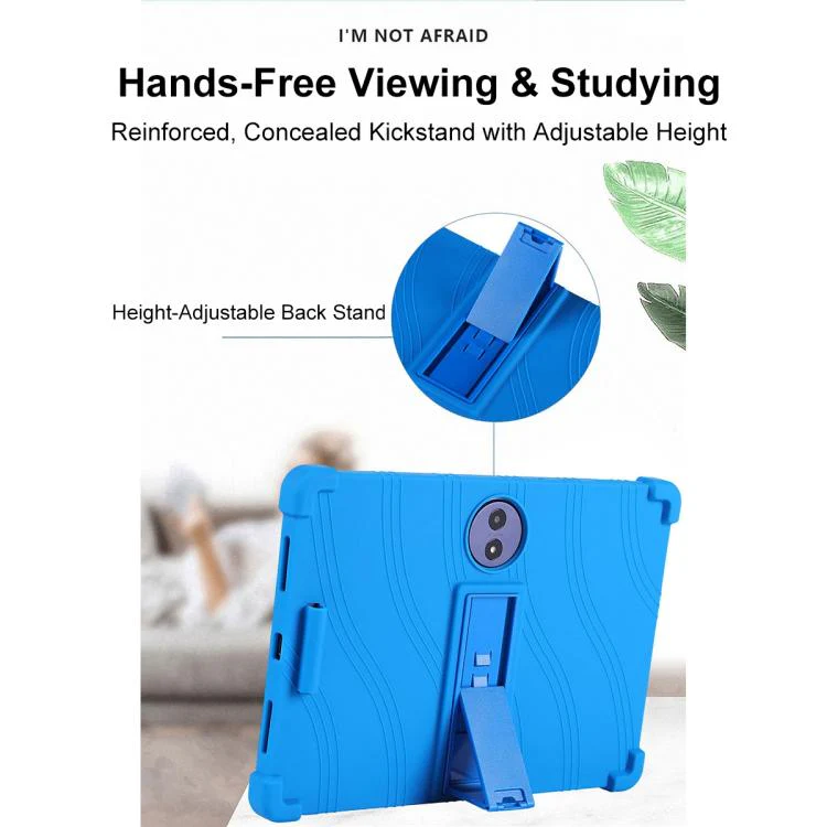 For TCL Tab A1 Plus 12.2 2026 Shockproof Silicone Tablet Protective Case with Holder(Black) - Image 7