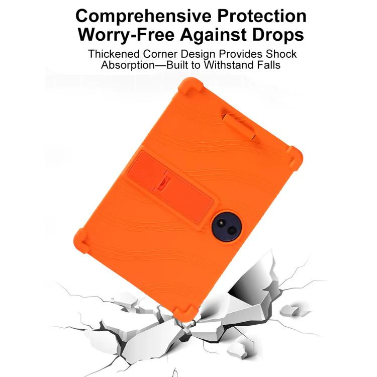 For TCL Tab A1 Plus 12.2 2026 Shockproof Silicone Tablet Protective Case with Holder(Red) - Image 10