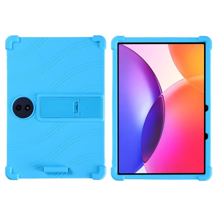 For TCL Tab A1 Plus 12.2 2026 Shockproof Silicone Tablet Protective Case with Holder(Sky Blue) - Image 2