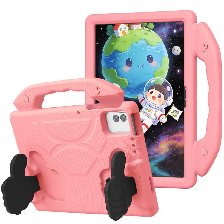 For Tecno Megapad 11 2025 Thumb Bracket EVA Shockproof Tablet Case(Pink Orange)