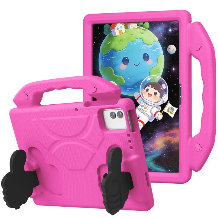 For Tecno Megapad 11 2025 Thumb Bracket EVA Shockproof Tablet Case(Rose Red)