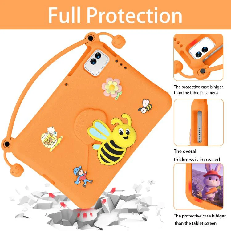 For Tecno Megapad 11 Little Bee EVA Shockproof Tablet Case(Orange) - Image 4