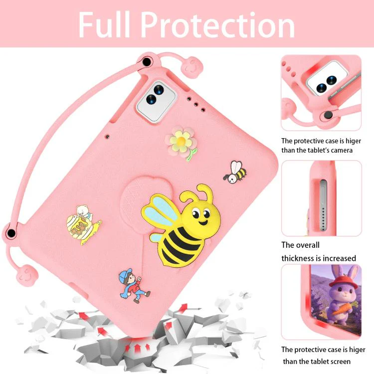 For Tecno Megapad 11 Little Bee EVA Shockproof Tablet Case(Pink) - Image 4