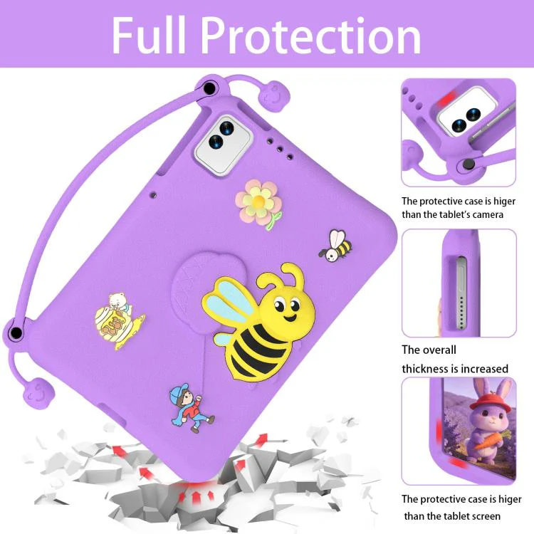 For Tecno Megapad 11 Little Bee EVA Shockproof Tablet Case(Purple) - Image 4