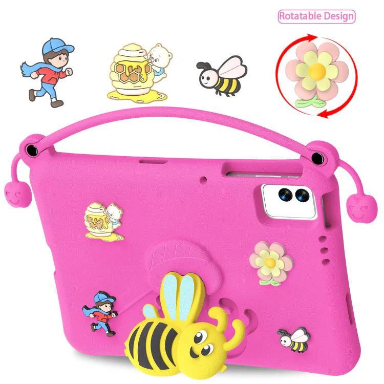 For Tecno Megapad 11 Little Bee EVA Shockproof Tablet Case(Rose Red) - Image 2