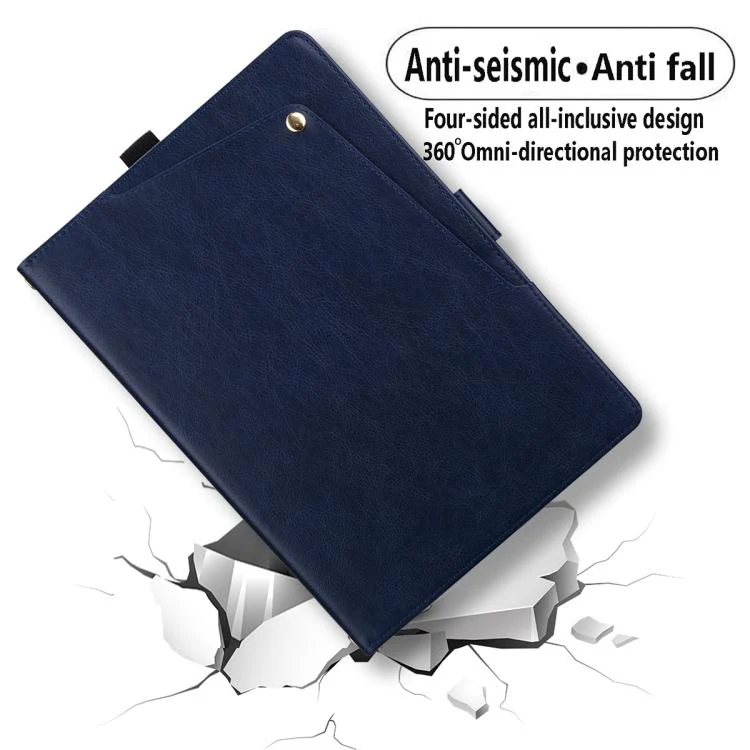 For Tecno Megapad Pro 12 Front Pocket Business Vegan Leather Tablet Case(Blue) - Image 6