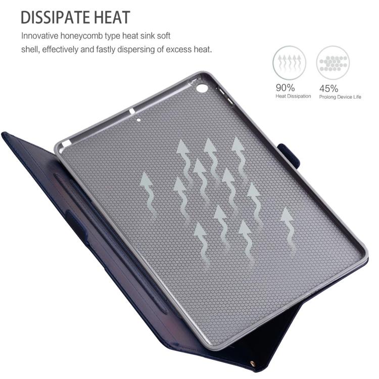 For Tecno Megapad Pro 12 Front Pocket Business Vegan Leather Tablet Case(Blue) - Image 7