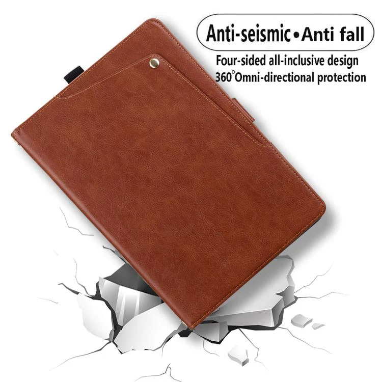 For Tecno Megapad Pro 12 Front Pocket Business Vegan Leather Tablet Case(Brown) - Image 6