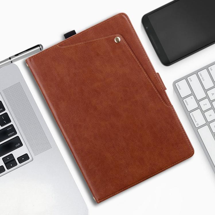 For Tecno Megapad Pro 12 Front Pocket Business Vegan Leather Tablet Case(Brown) - Image 9
