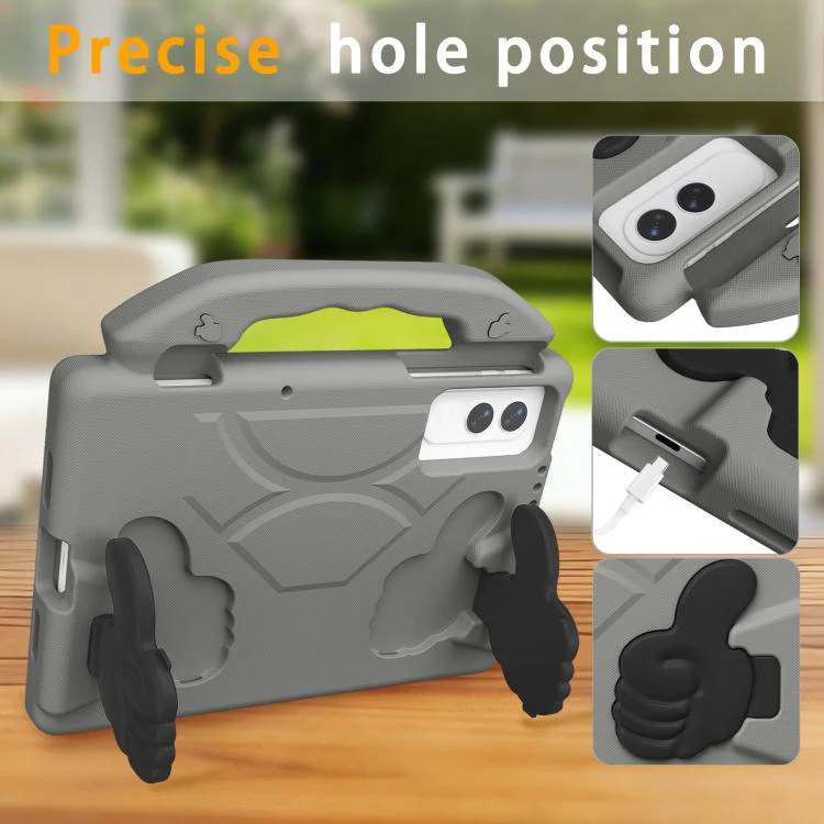 For Tecno Megapad SE 11 2025 Thumb Bracket EVA Shockproof Tablet Case(Gray) - Image 3