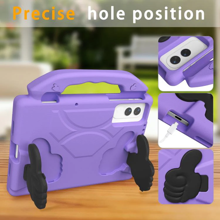 For Tecno Megapad SE 11 2025 Thumb Bracket EVA Shockproof Tablet Case(Light Purple) - Image 3
