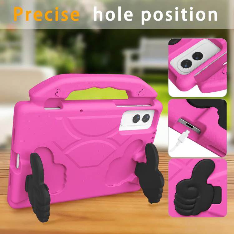 For Tecno Megapad SE 11 2025 Thumb Bracket EVA Shockproof Tablet Case(Rose Red) - Image 3