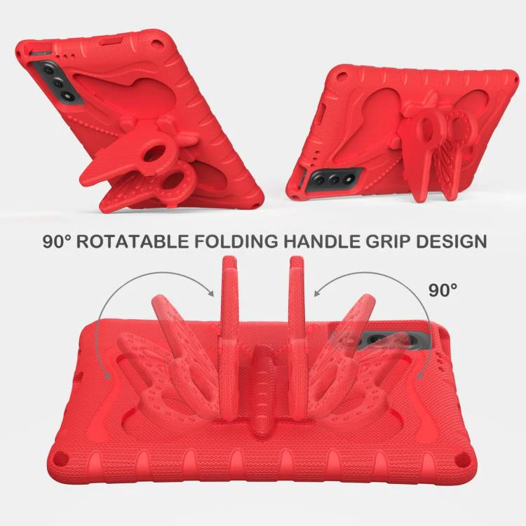For Tecno Megapad SE 11 Butterfly Bracket EVA Shockproof Tablet Case(Red) - Image 2