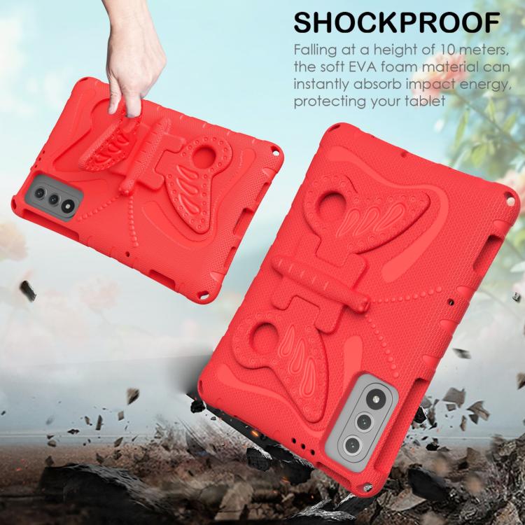For Tecno Megapad SE 11 Butterfly Bracket EVA Shockproof Tablet Case(Red) - Image 3