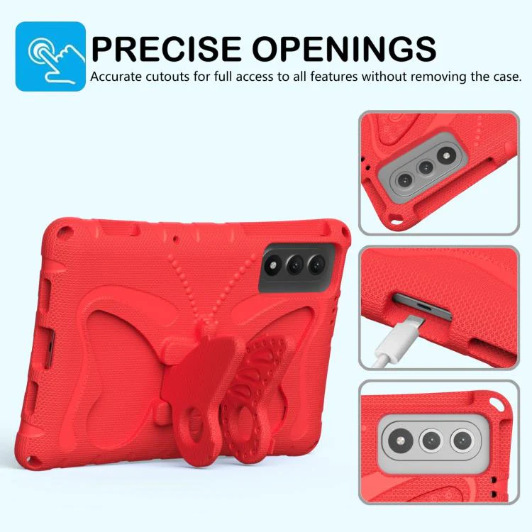For Tecno Megapad SE 11 Butterfly Bracket EVA Shockproof Tablet Case(Red) - Image 4
