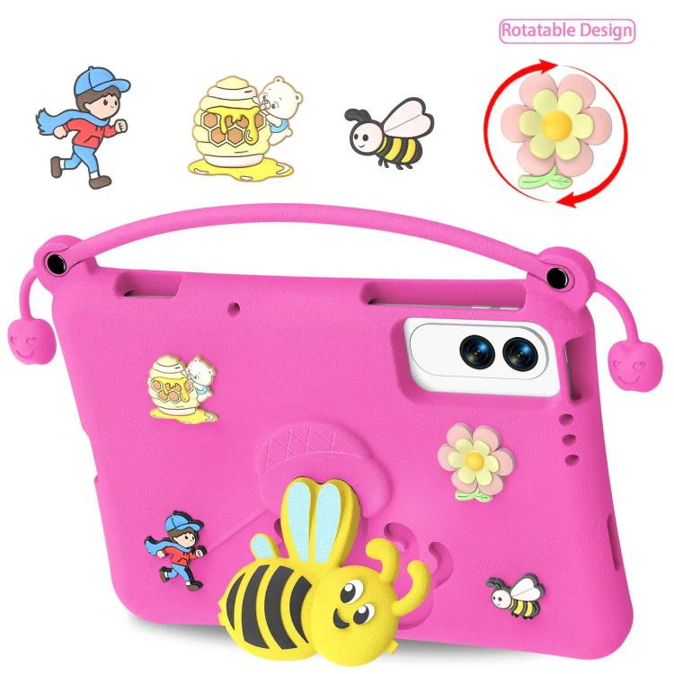 For Tecno Megapad SE 11 Little Bee EVA Shockproof Tablet Case(Rose Red) - Image 2