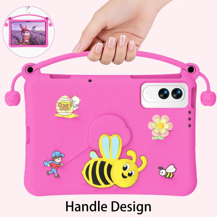 For Tecno Megapad SE 11 Little Bee EVA Shockproof Tablet Case(Rose Red) - Image 3