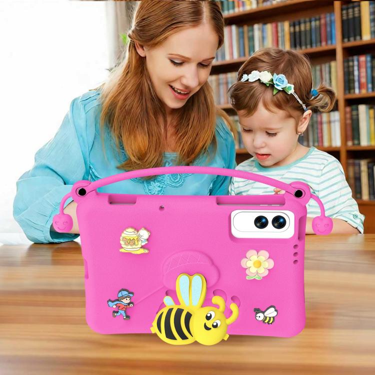 For Tecno Megapad SE 11 Little Bee EVA Shockproof Tablet Case(Rose Red) - Image 5