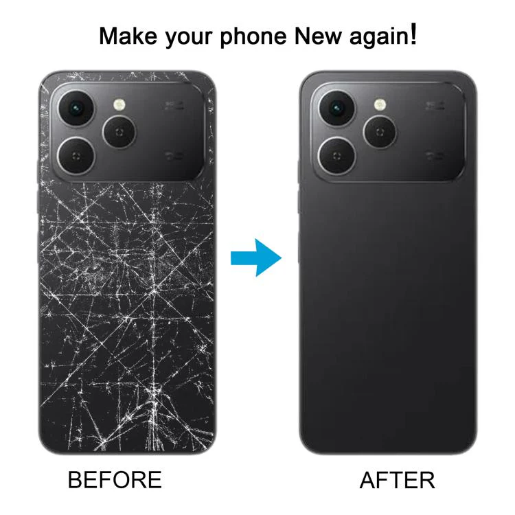 For Tecno Spark 40 4G KM5 Original Battery Back Cover(Black) - Image 6