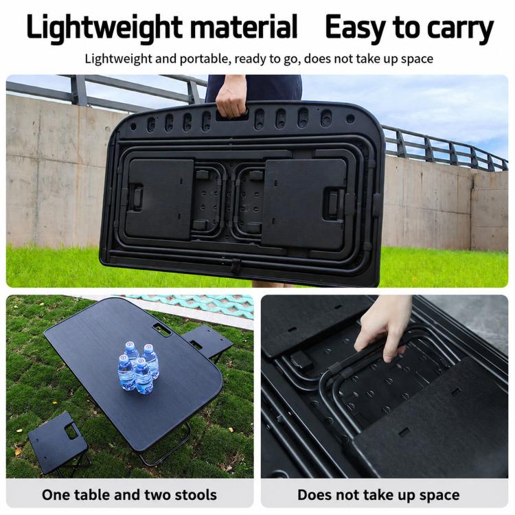 For Tesla Model Y 2021-2025 Trunk Small Table Board Foldable Portable Car Camping Tabletop, Spec: Table+2 Chairs - Image 4