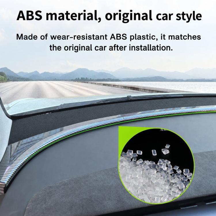 For Tesla Model Y / Y L Car Front Windshield Ambient Light Decorative Trim Strip(Glossy Black) - Image 7