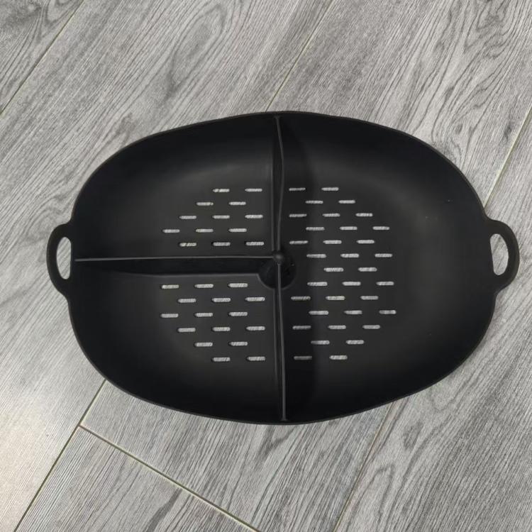 For Thermomix TM7 Food Processor Food Grade Silicone Divided Steamer Tray Replacement Part(Black) - Image 2