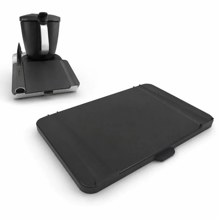 For Thermomix TM7 Protective Screen Cover with Spatula Holder Slot(Black)