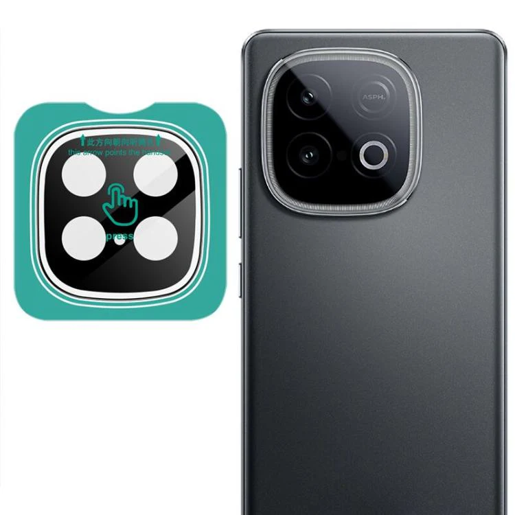 For vivo iQOO Z10 Turbo 2pcs/Set LeReach TF Series Snap Version HD Wear-Resistant Camera Lens Glass Film(Black) - Image 2