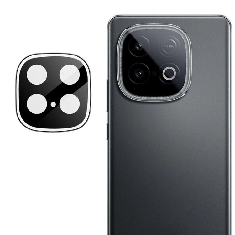 For vivo iQOO Z10 Turbo LeReach TF Series Snap Version HD Wear-Resistant Camera Lens Glass Film(Black)