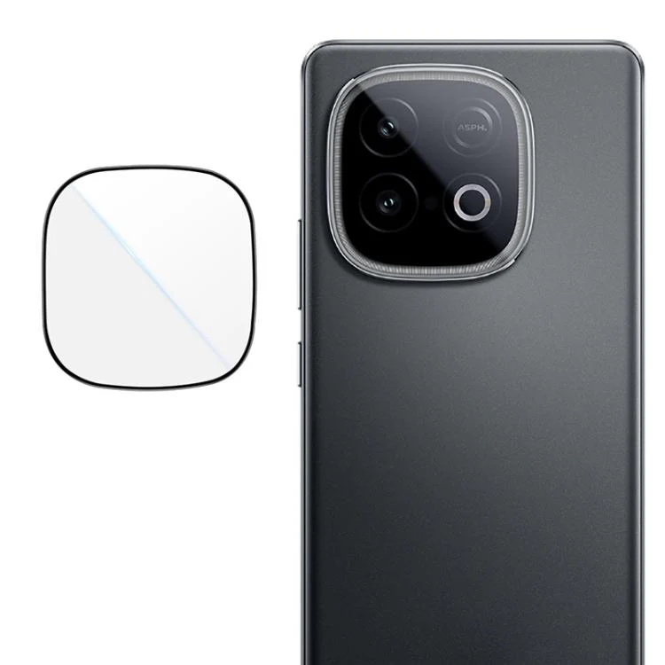 For vivo iQOO Z10 Turbo LeReach TF Series Snap Version HD Wear-Resistant Camera Lens Glass Film(Clear with Black Frame)